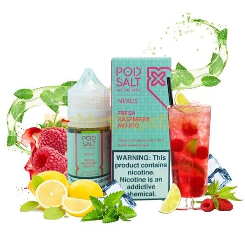 سالت پاد سالت موهیتو تمشک یخ | POD SALT NEXUS FRESH RASPBERRY MOJITO ICE SALT JUICE